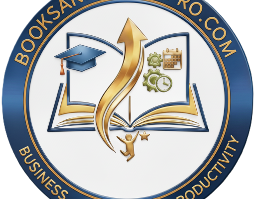 books and guides pro logo for online courses business productivity education